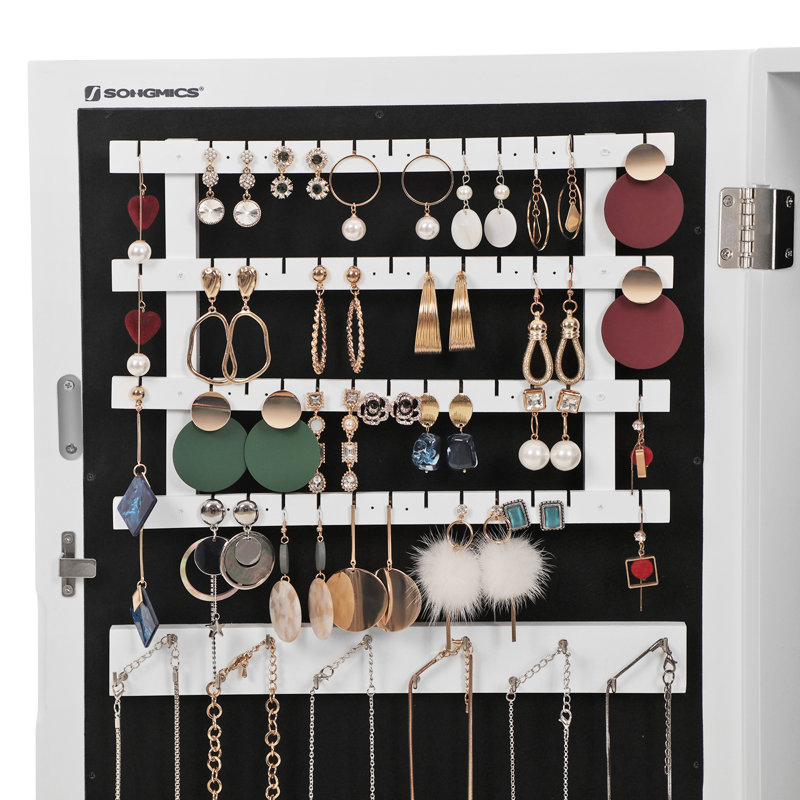 Ebern Designs Karmakar 14.6'' Wide Wall Jewelry Armoire with Mirror